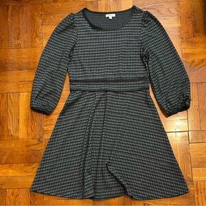 Max Studio Houndstooth Pattern Dress